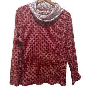 Weekends by Chico's  red turtleneck long sleeve sweater size 3 GUC…